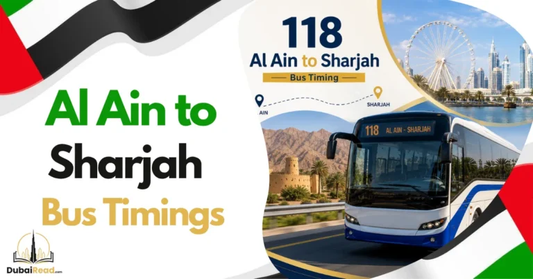 118 Al Ain to Sharjah Bus Timing