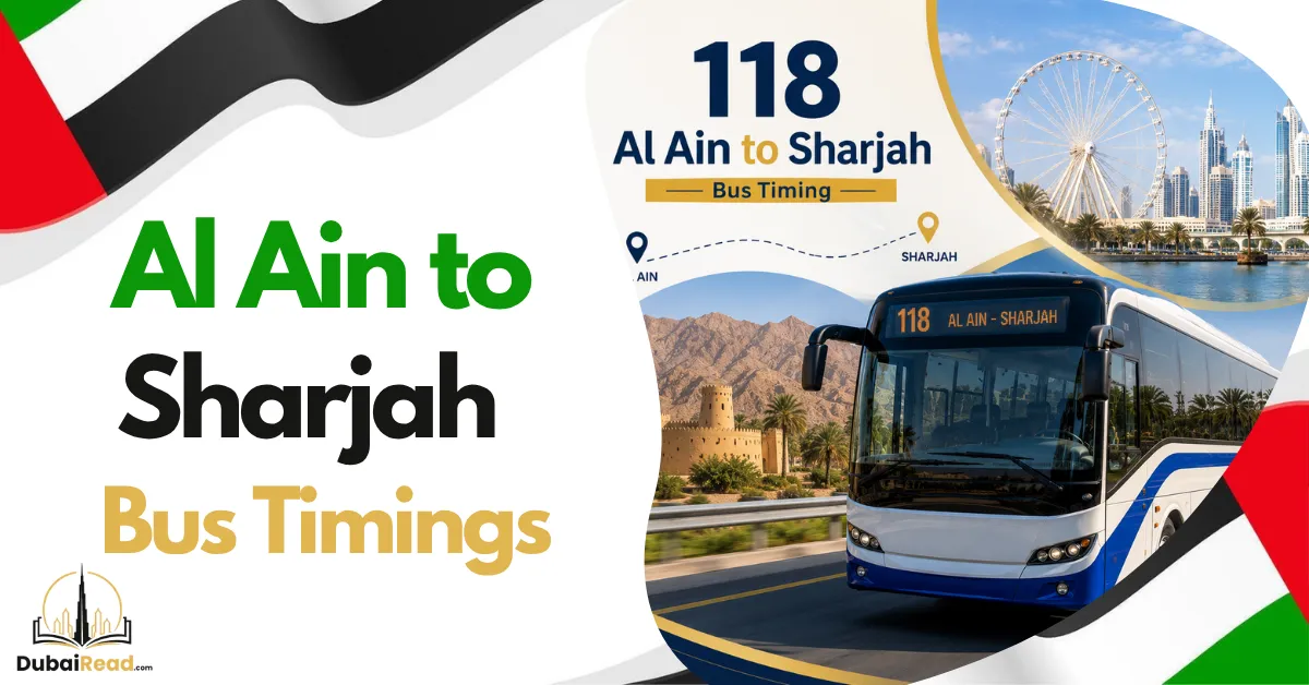 118 Al Ain to Sharjah Bus Timing