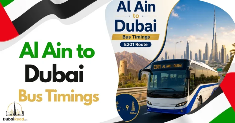 E201 Al Ain to Dubai Bus Timings