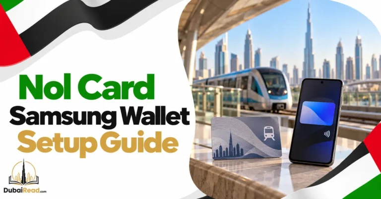 Nol Card Samsung Wallet guide featuring an elegant Android-style smartphone with a generic digital-wallet and transit-card icon