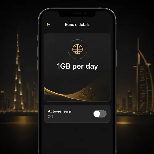 Turning off auto-renewal on the du 1GB per day offer in the du app
