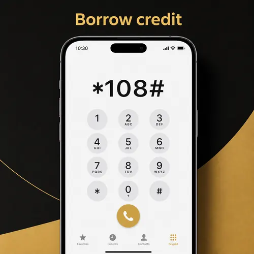 Dialing *108# to borrow credit from du