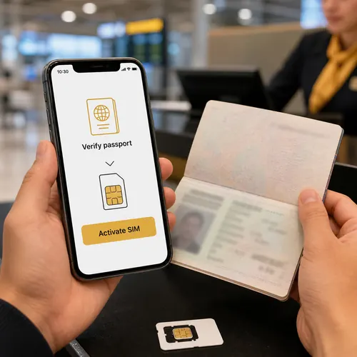 Activating a du tourist SIM with passport verification in the UAE