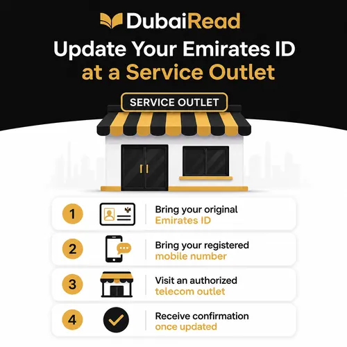 Illustration of renewal assistance at an e& outlet