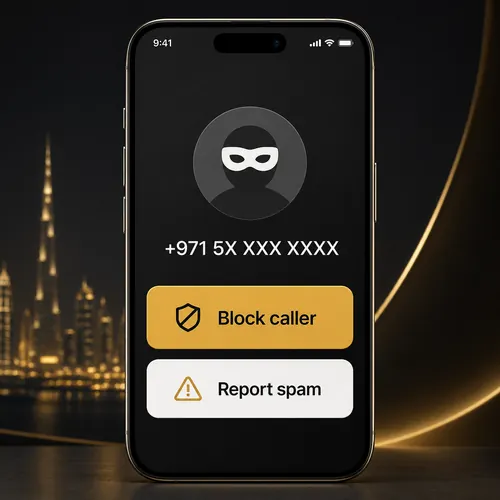 Blocking and reporting a scam call in the UAE